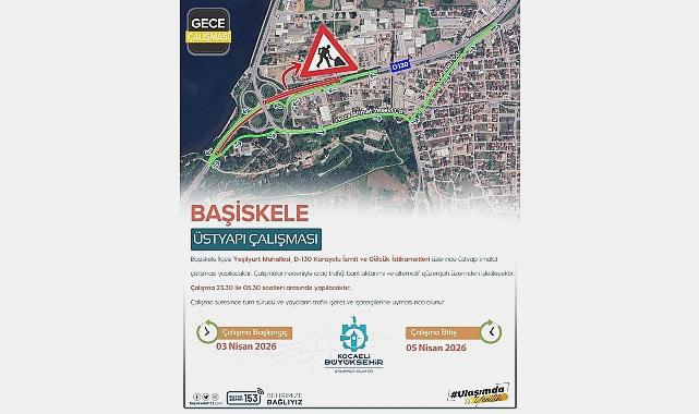 Başiskele Kavşağında Gece Mesaisi Uyarısı: Trafikte Dikkat!