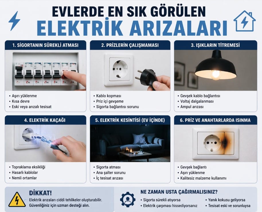 Evde En Sık Yaşanan Elektrik Sorunları ve Çözümleri