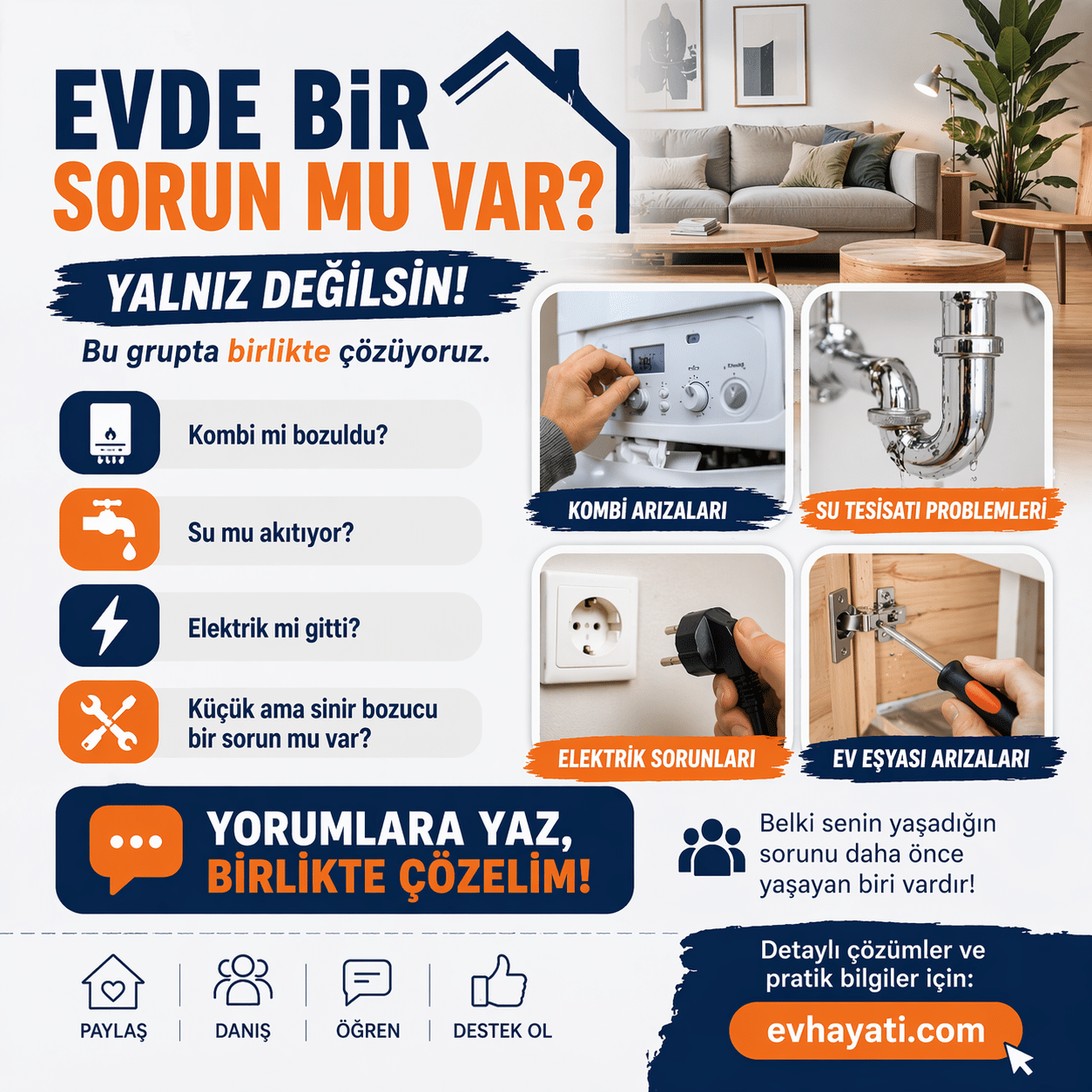 Evinizdeki Her Türlü Sorunu Çözüyoruz