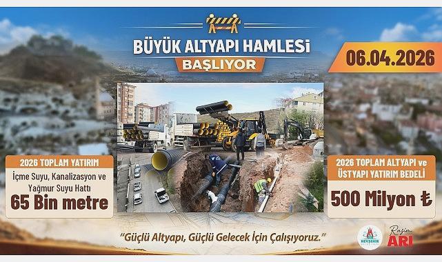 Nevşehir Belediyesinden 500 Milyonluk Altyapı ve Üstyapı Yatırımı