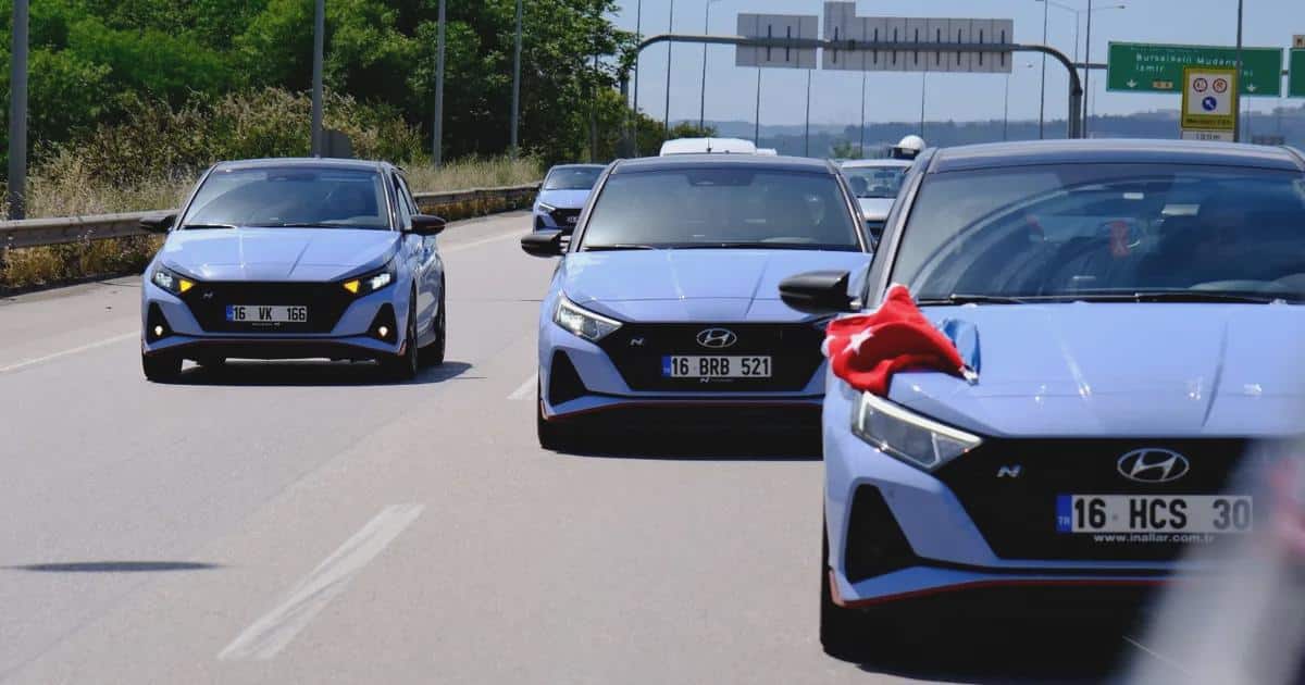 19 Mayıs Coşkusu Hyundai i20 N Tutkunlarıyla Yollara Taştı