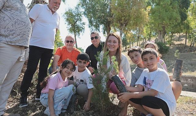 Başkan Mutlu, Konaklı miniklerle fidan dikti