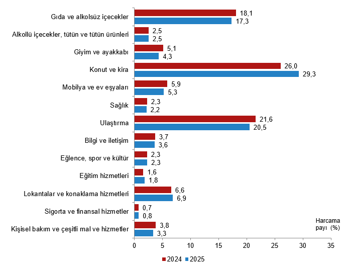 Hanehalkı Tüketim Harcaması, 2025