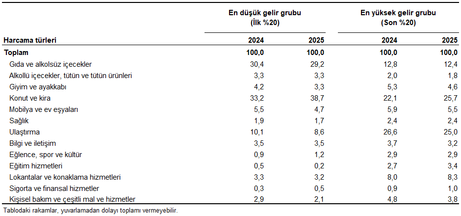 Hanehalkı Tüketim Harcaması, 2025