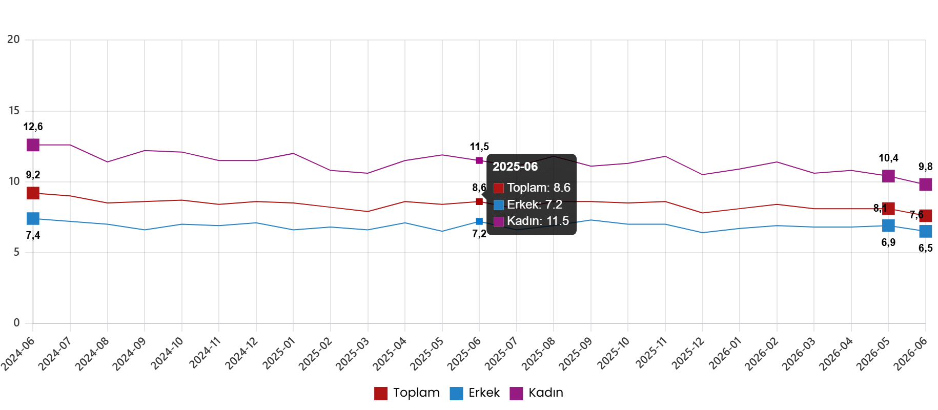 İşgücü İstatistikleri, Haziran 2026