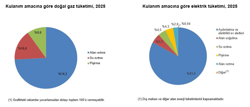 Hanehalkı Nihai Enerji Tüketim İstatistikleri, 2025